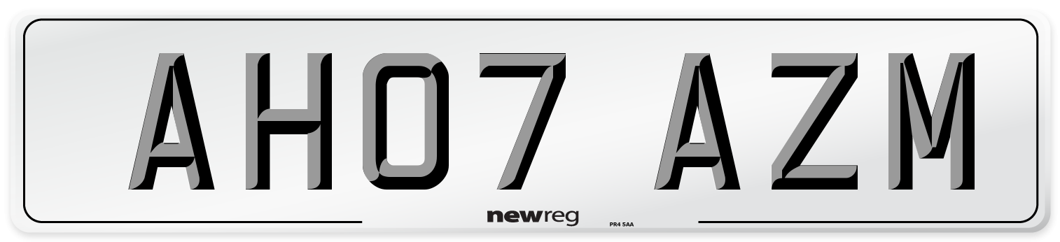 AH07 AZM Number Plate from New Reg